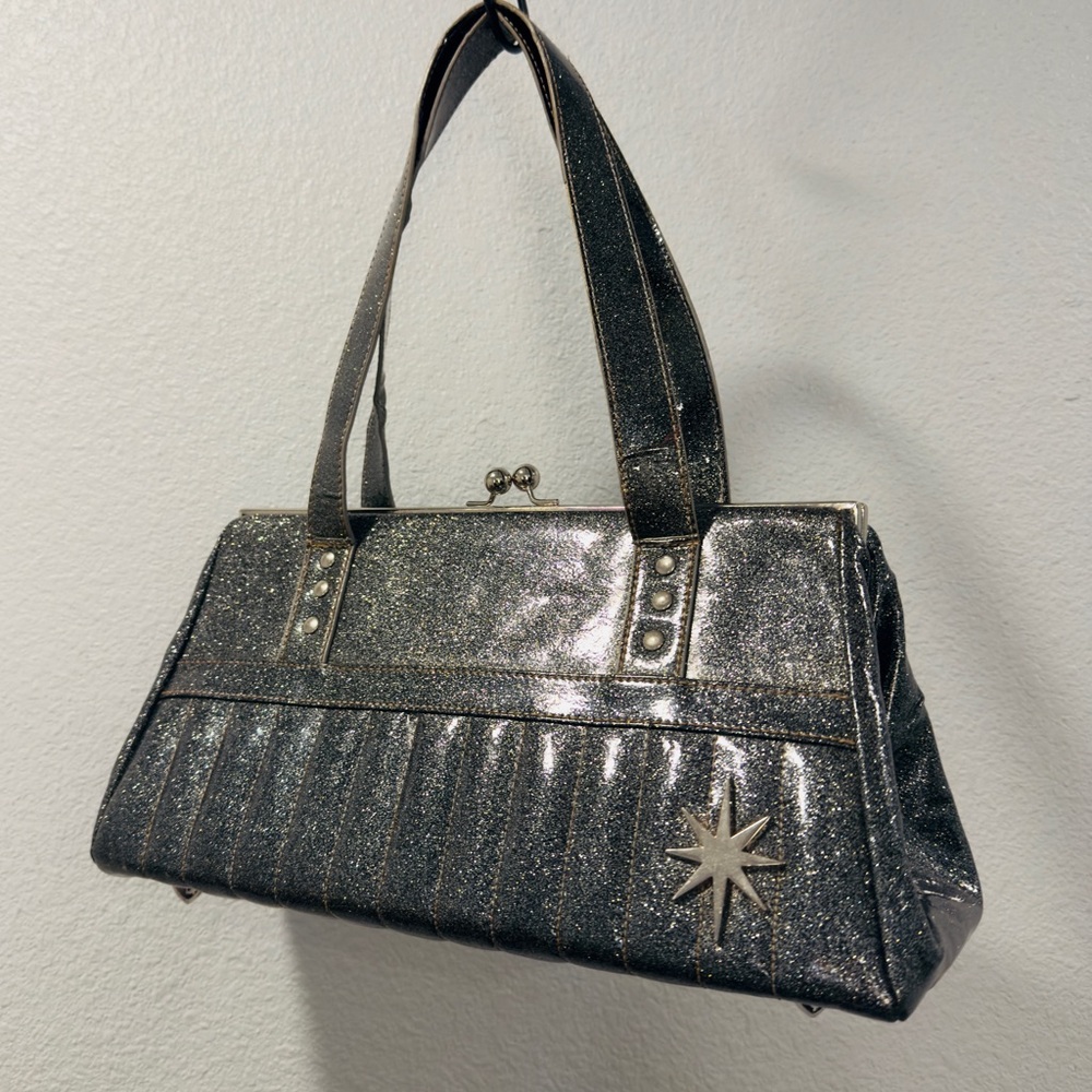 Lux De Ville Starlite Collection, Silver Sparkle Women’s Shoulder Bag